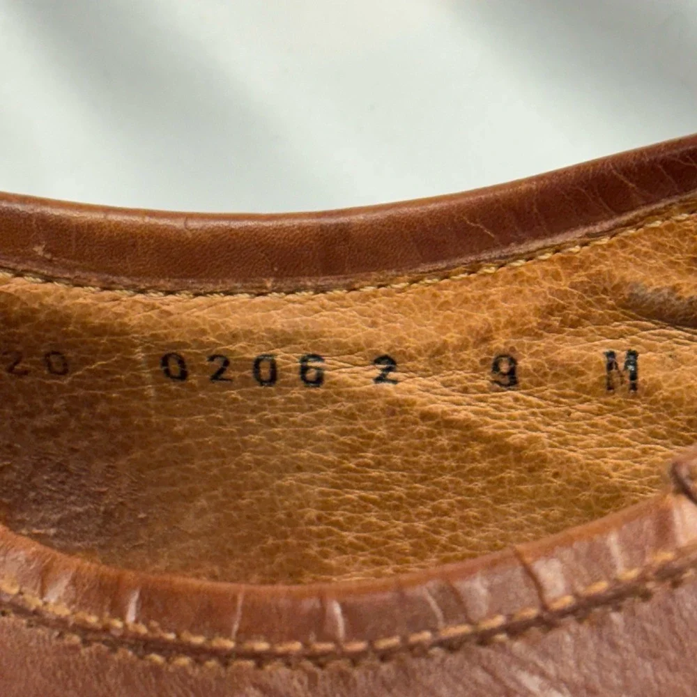 Vintage Johnston & Murphy Monkstrap Dress Shoes Mens US 9 M Brown Made In‎ Italy